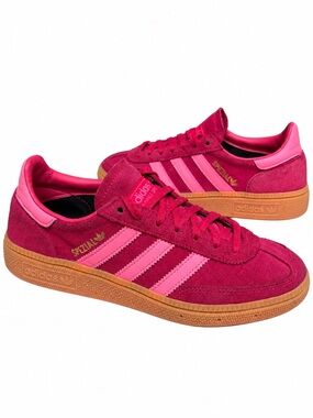 adidas W: 6 Handball Spezial Ruby Red Lucid Pink Gum Sneakers Girls 4.5 sambas